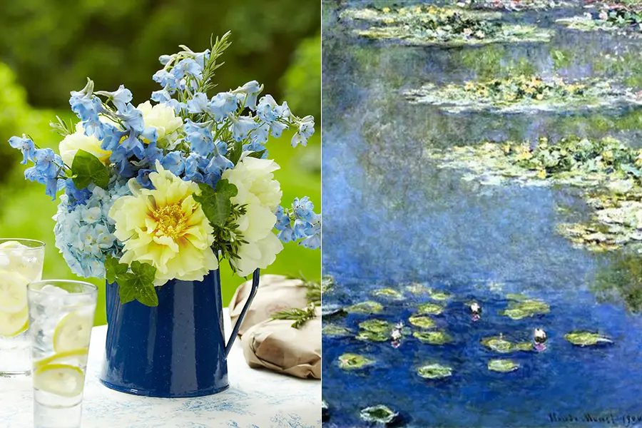 Flowers inspired by Claude Monet Painting