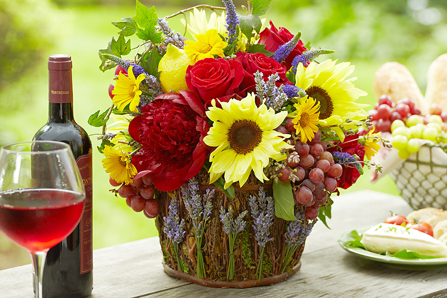 French Country Floral Centerpiece