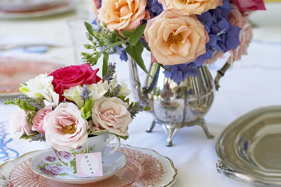 Tea Party Floral Centerpieces