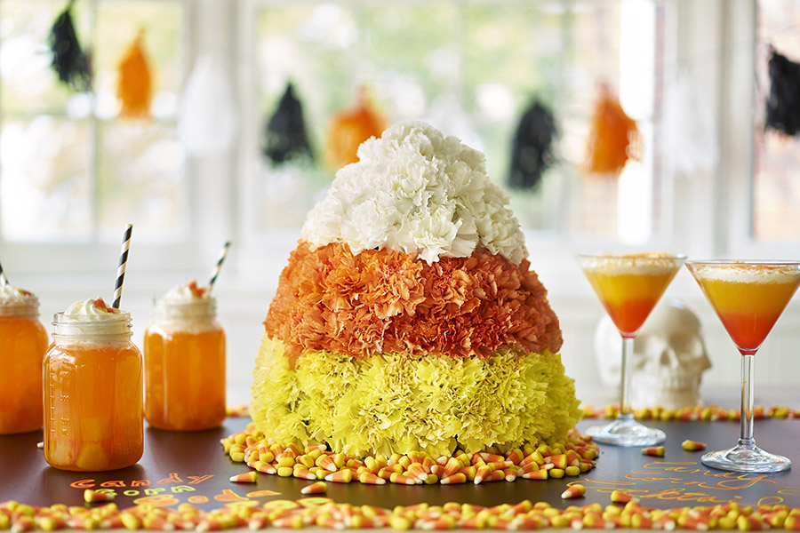 Candy Corn decorations with candy corn Flower Arrangement