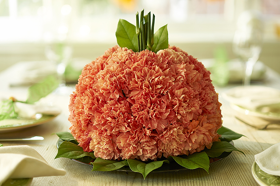 pumpkin decorations with Finished Flower Pumpkin Decoration