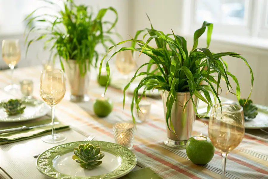 thanksgiving centerpiece ideas with Green Plant Centerpieces
