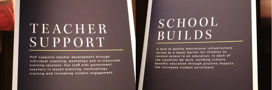 Teacher Support & School Builds Signs