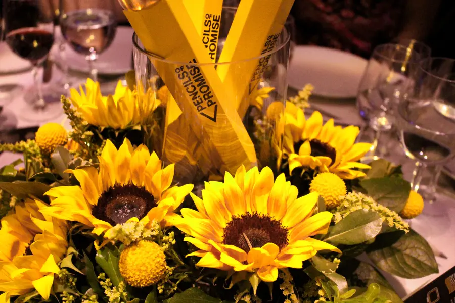 Sunflower Pencils of Promise Centerpiece