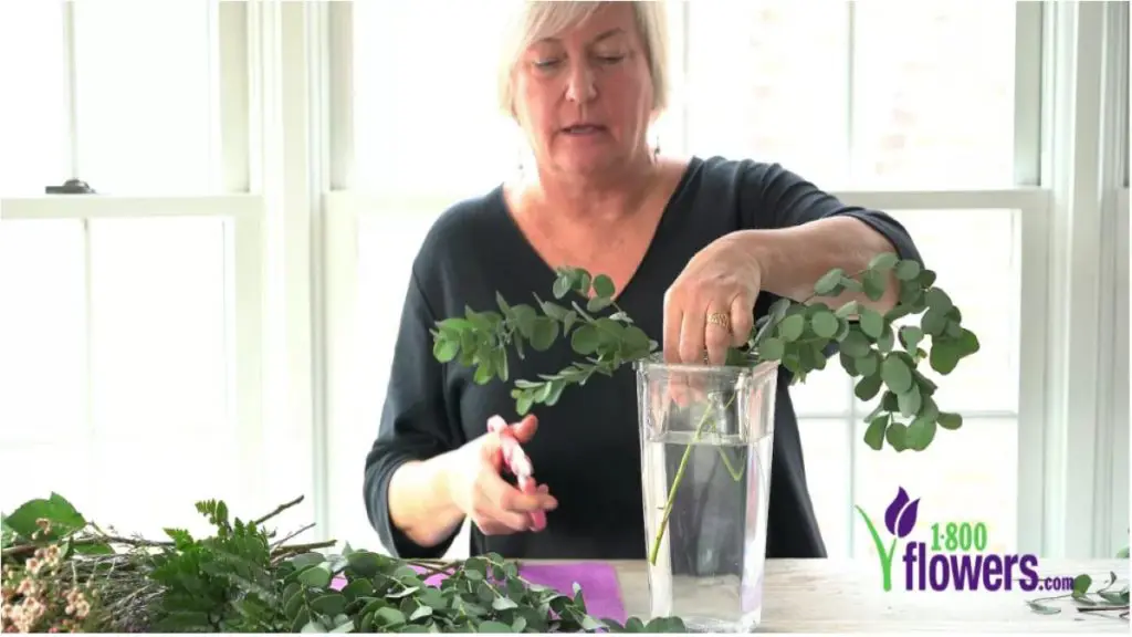 a photo of Julie Mulligan arranging roses