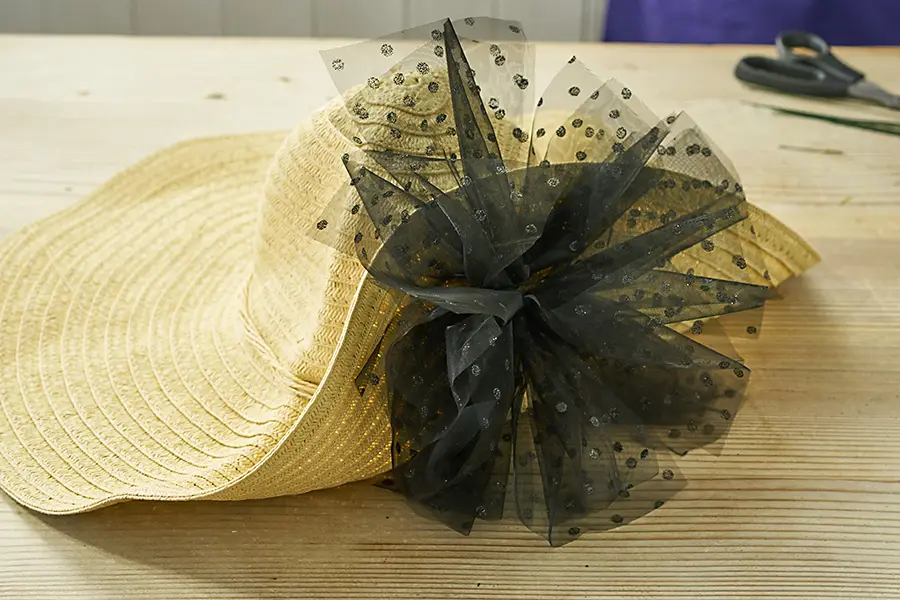 Tulle Pouf on Hat