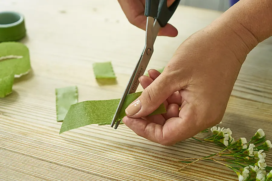 Florist Cutting Wrapping Paper with Scissors, Business, Corporate