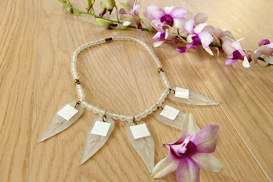 orchid jewelry with removing flowers from stem