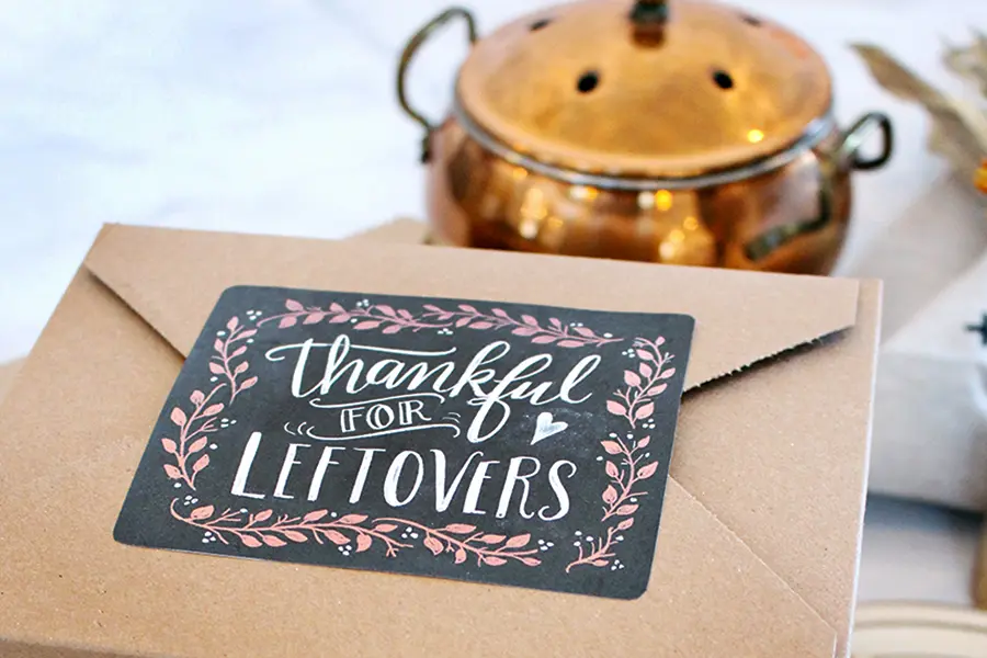 Thanksgiving Leftovers Chalkboard Labels