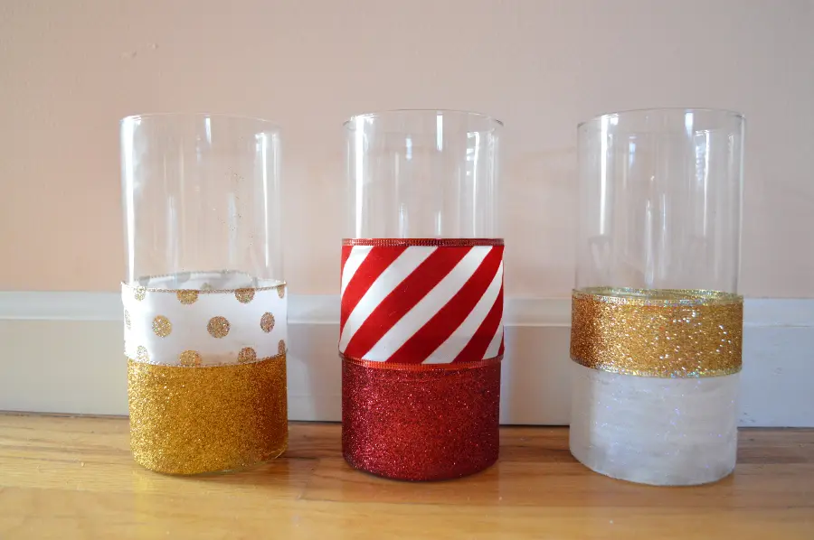 glitter-vases