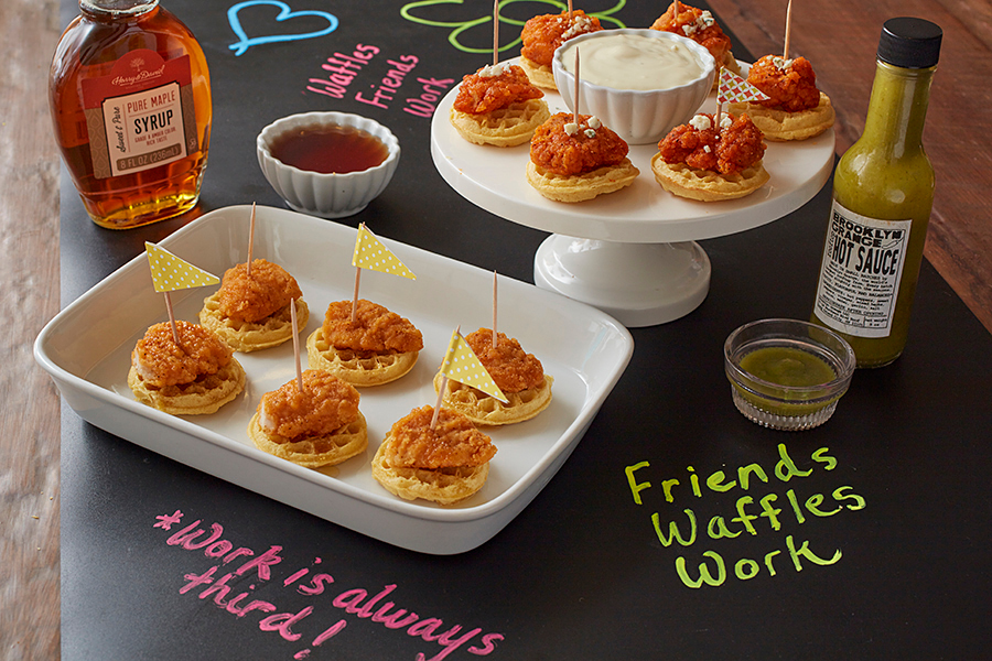 national sisters' day with chicken and waffles