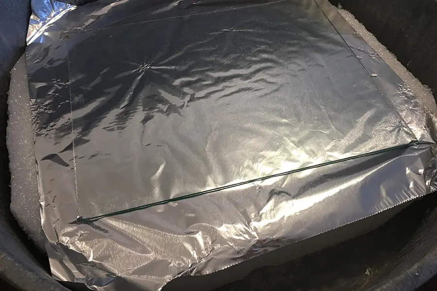 Tinfoil and Glass Frozen Lake