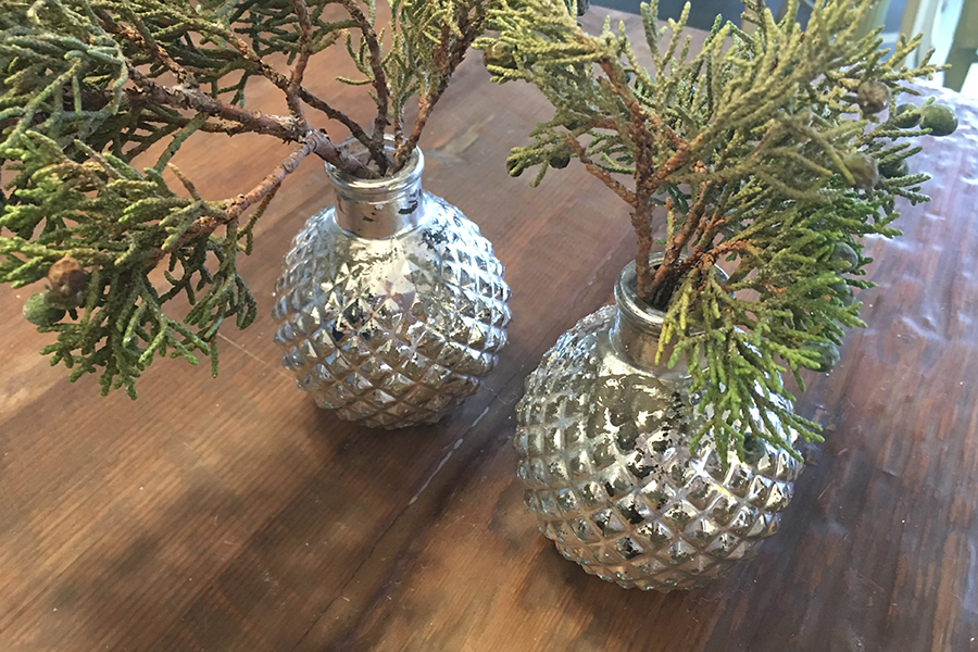 Silver Ornament vases