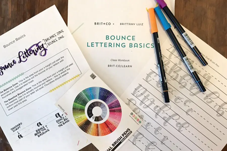 Bounce Lettering Class Materials