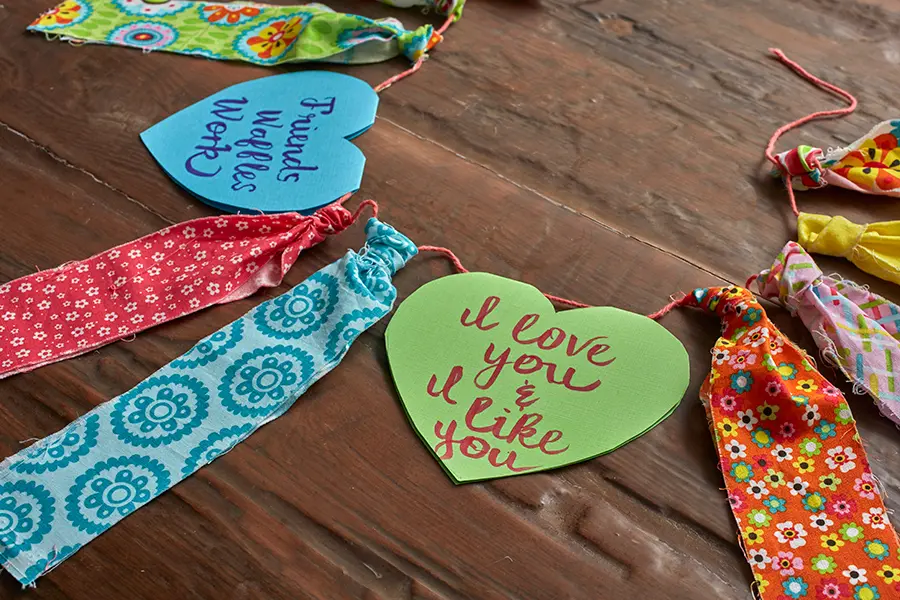 national sisters' day with fabric garlands