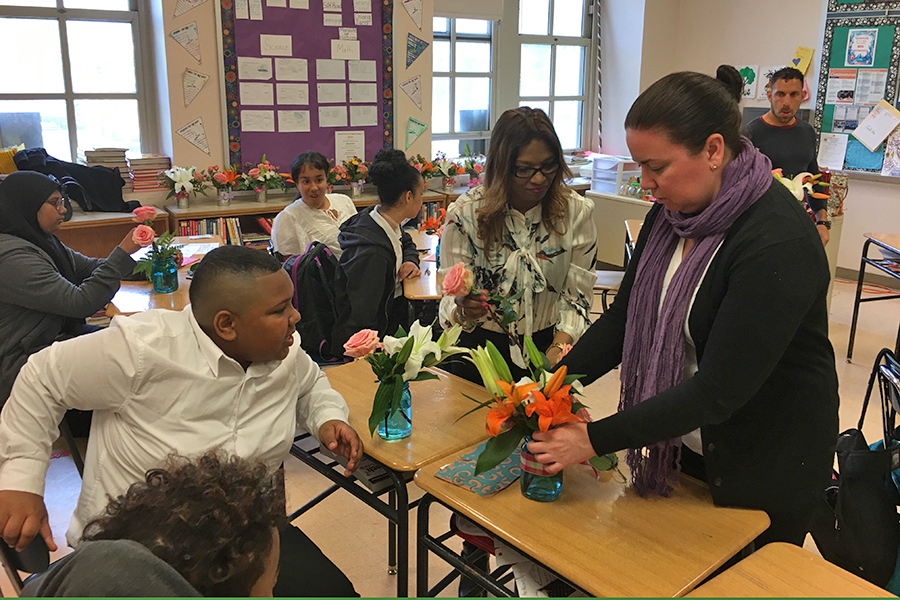Teaching Kids How to Make Flower Arrangements