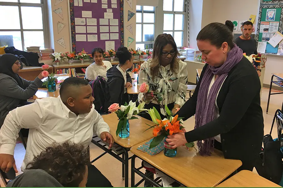 Teaching Kids How to Make Flower Arrangements