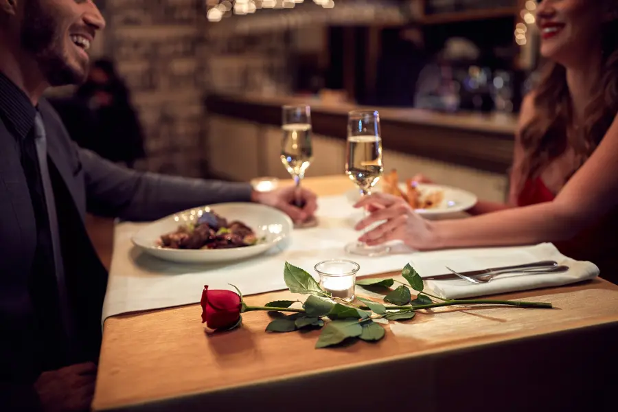 Couple with wine