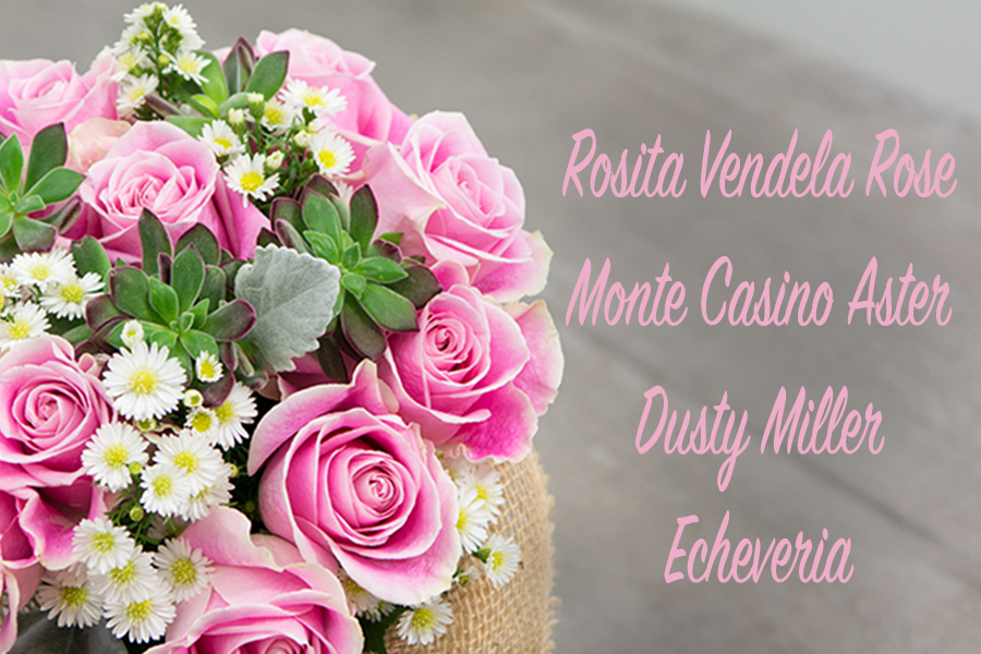 DIY Mother's Day Flower Gift with rose bouquet