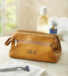 toiletry bag leather