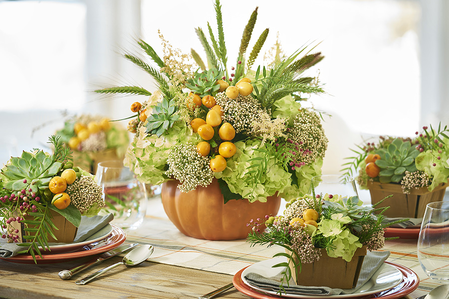 Ideas de decoración para la mesa de otoño con paisaje de mesa de otoño
