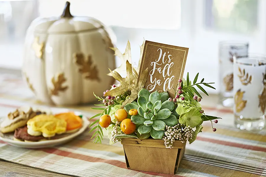 Pumpkin Basket for Fall Decor and a Table Centerpiece