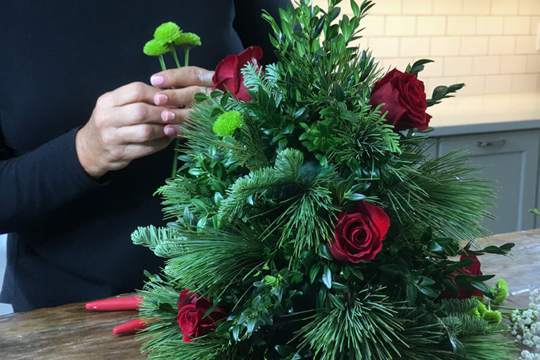 DIY Holiday Flower Tree for Christmas Petal Talk