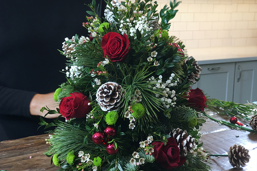 DIY Holiday Flower Tree for Christmas Petal Talk