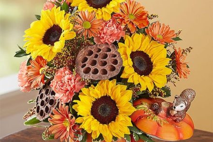 pumpkin spice flower bouquet