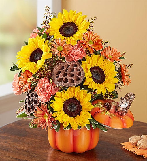 pumpkin spice flower bouquet