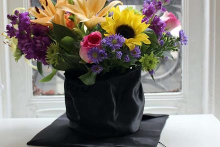 graduation cap with flowers