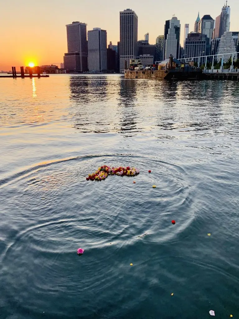 Floral Heart wreath in NYC