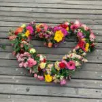 Floral Heart on Wood