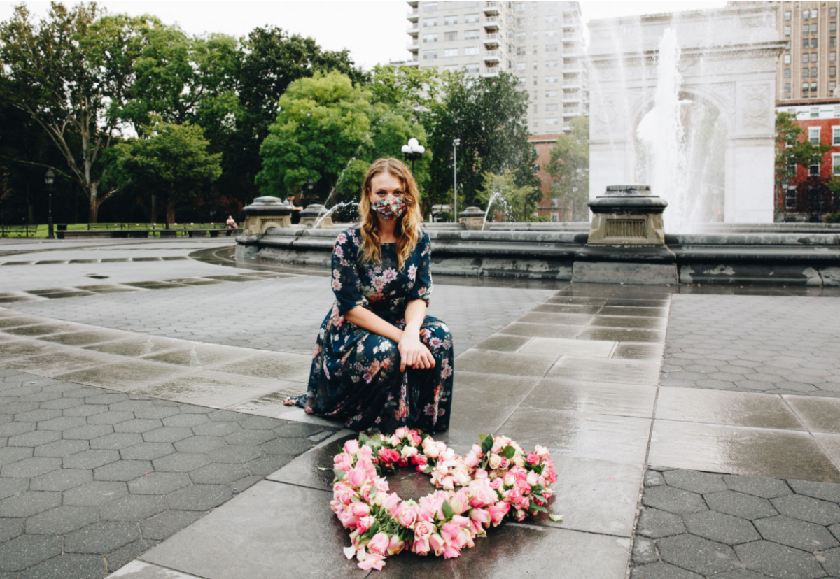 Kristina Libby with Pink Floral Heart