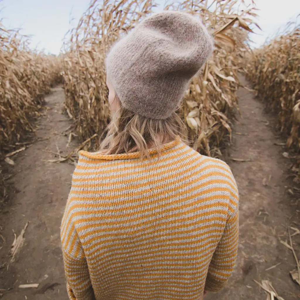 photo of fall activities with a girl in corn maze