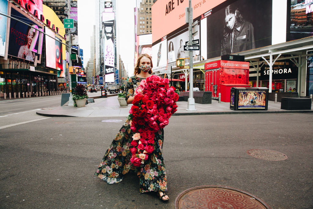 Kristina Libby in Times Square