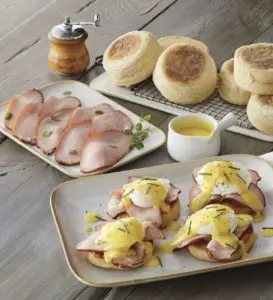 Eggs Benedict in a box
