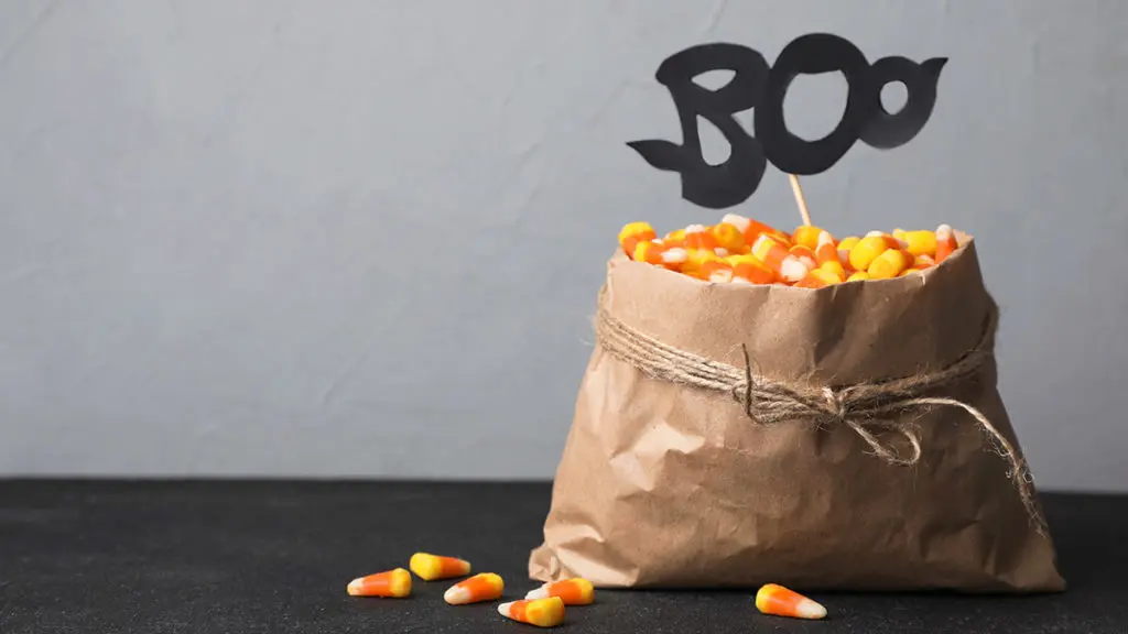 youve been booed with bag of candy corn