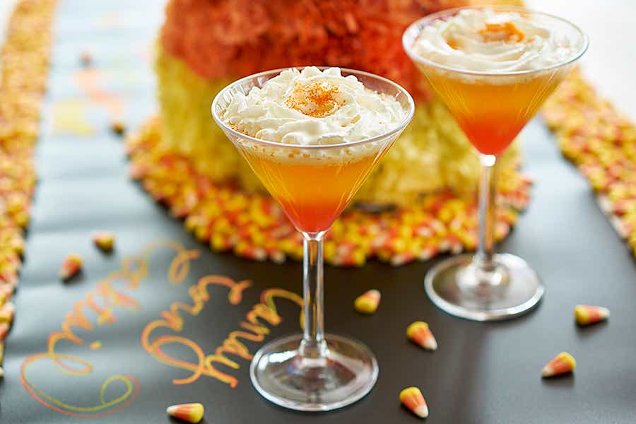 Candy corn cocktails