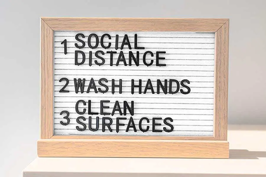 Social distance sign