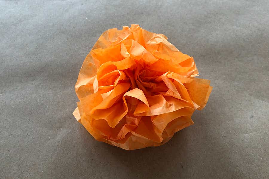 halloween craft for kids tissue paper flower