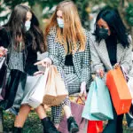 Three women shopping