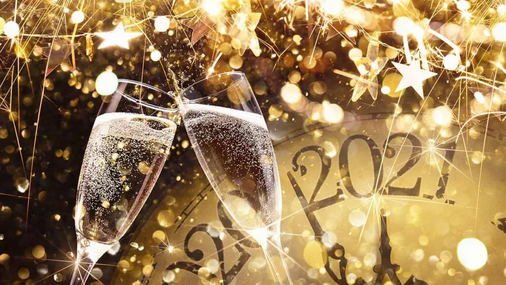 New Year's 2021 champagne glasses