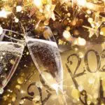New Year's 2021 champagne glasses