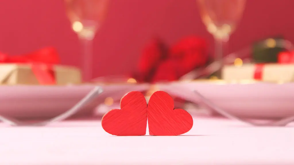 An image of two cut-out hearts