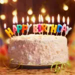 Birthday cake with candles