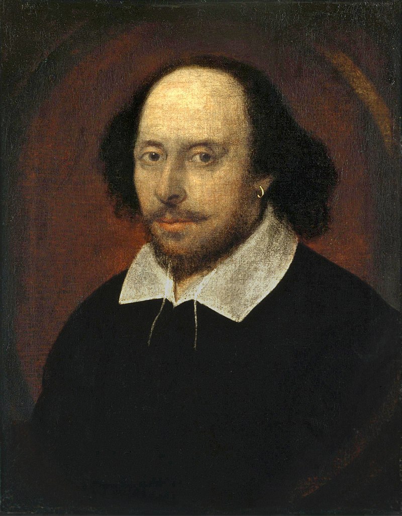 photo of valentine's day poetry with a portrait of William Shakespeare