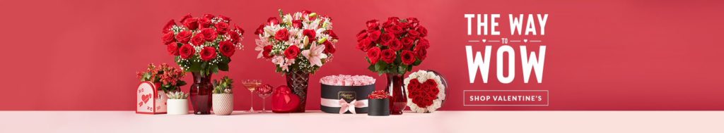 An ad showing ways to wow for Valentine's Day