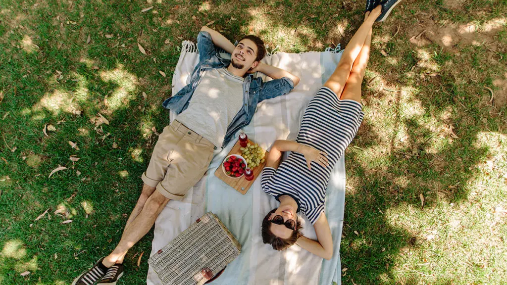 Couple having a picnic