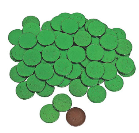 St. Patrick's Day chocolate coins